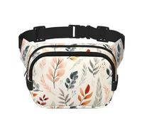 WZYCWB Sac banane de sport imprimé feuille, sac à bandoulière tendance et tendance, petit sac de voyage léger