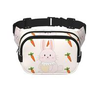WZYCWB Sac banane de sport motif lapin souriant, sac à bandoulière tendance et tendance, petit sac de voyage léger