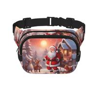 WZYCWB Sac banane de sport Père Noël d'hiver, sac à bandoulière tendance et tendance, petit sac de voyage léger