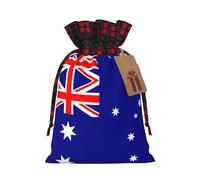 WZYCWB Sac cadeau de Noël avec drapeau australien, taille 21 x 29 cm, peut être utilisé pour contenir des bonbons, des petits cadeaux et des accessoires de fête