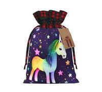 WZYCWB Sac cadeau de Noël en forme d'étoile de cheval, taille 21,6 x 29,9 cm, peut être utilisé pour contenir des bonbons, des petits cadeaux et des accessoires de fête
