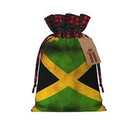WZYCWB Sac cadeau de Noël vieux drapeau jamaïcain, taille 21 x 29 cm, peut être utilisé pour contenir des bonbons, des petits cadeaux et des accessoires de fête