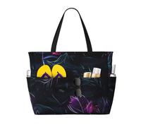 WZYCWB Sac de plage mystère noir grand sac de voyage gym piscine sac de rangement fermeture éclair