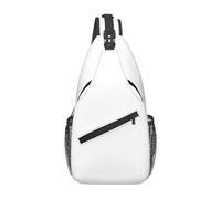 WZYCWB Sac de poitrine multifonction à motif blanc, convient pour la randonnée décontractée, unisexe, sac à dos de voyage pratique, noir, taille unique, noir, taille unique, Noir , Taille unique