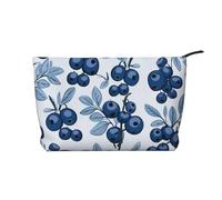 WZYCWB Sac de rangement cosmétique imprimé chat gris, parfait pour les voyages d'affaires et les voyages., Délicieuses myrtilles., Taille unique