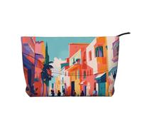 WZYCWB Sac de rangement pour cosmétiques en forme de cristal vintage, parfait pour les voyages d'affaires et les voyages., Ville vibrante, Taille unique