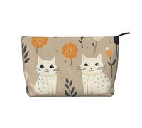 WZYCWB Sac de rangement pour cosmétiques imprimé lapins, parfait pour les voyages d'affaires et les voyages., Deux chats drôles, Taille unique