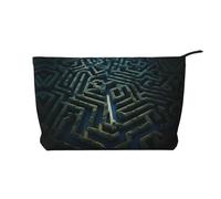 WZYCWB Sac de rangement pour cosmétiques imprimé Middle Goose River, parfait pour les voyages d'affaires et les voyages., Maze Town, Taille unique