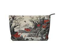 WZYCWB Sac de rangement pour cosmétiques imprimé Trompe l'oeil, parfait pour les voyages d'affaires et les voyages., Peinture de paysage traditionnelle, Taille unique