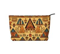 WZYCWB Sac de rangement pour cosmétiques imprimé Trompe l'oeil, parfait pour les voyages d'affaires et les voyages., Motif de construction triangulaire, Taille unique