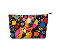 WZYCWB Sac de rangement pour maquillage imprimé violon à pois, parfait pour les voyages d'affaires et les voyages., Tableau à pois pour violon, Taille unique