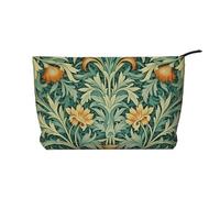 WZYCWB Sac de rangement pour maquillage imprimé violon à pois, parfait pour les voyages d'affaires et les voyages., Motif vintage bleu sarcelle, Taille unique