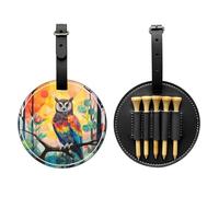 WZYCWB Sac de rangement pour tee de golf imprimé avec motif hibou - Design portable avec boucle de suspension