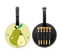WZYCWB Sac de rangement pour tee de golf imprimé avec motif poire de dessin animé - Design portable avec boucle de suspension, Noir , Taille unique, Valise