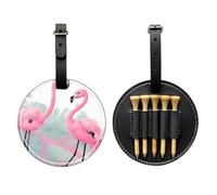 WZYCWB Sac de rangement pour tee de golf imprimé flamant rose - Design portable avec boucle de suspension, Noir , Taille unique, Valise