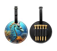 WZYCWB Sac de rangement pour tee de golf imprimé hippocampe bleu - Design portable avec boucle de suspension