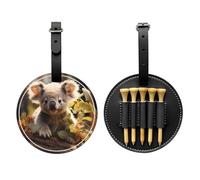 WZYCWB Sac de rangement pour tee de golf imprimé Koala mignon spécial - Design portable avec boucle suspendue, Noir , Taille unique, Valise
