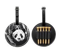 WZYCWB Sac de rangement pour tee de golf imprimé Panda noir et blanc - Design portable avec boucle de suspension, Noir , Taille unique, Valise