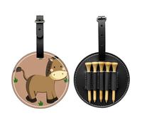 WZYCWB Sac de rangement pour tee de golf imprimé spécial dessin animé âne - Design portable avec boucle de suspension