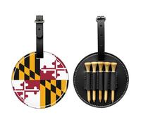 WZYCWB Sac de rangement pour tees de golf avec motif drapeau de l'État du Maryland - Design portable avec boucle de suspension, Noir , Taille unique, Valise