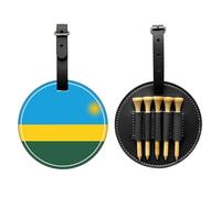 WZYCWB Sac de rangement pour tees de golf avec motif drapeau du Rwanda - Design portable avec boucle de suspension