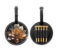 WZYCWB Sac de rangement pour tees de golf avec motif fleur de lotus blanc délicat - Design portable avec boucle de suspension, Noir , Taille unique, Valise