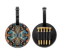 WZYCWB Sac de rangement pour tees de golf imprimé avec joli motif symétrique - Design portable avec boucle de suspension, Noir , Taille unique, Valise