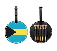 WZYCWB Sac de rangement pour tees de golf imprimé drapeau des Bahamas - Design portable avec boucle de suspension