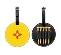 WZYCWB Sac de rangement pour tees de golf imprimé drapeau du Nouveau-Mexique - Design portable avec boucle de suspension