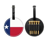 WZYCWB Sac de rangement pour tees de golf imprimé drapeau du Texas - Design portable avec boucle de suspension