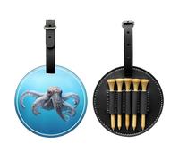 WZYCWB Sac de rangement pour tees de golf imprimé Pieuvre dans la mer - Design portable avec boucle de suspension