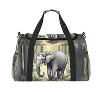 WZYCWB Sac de voyage de fitness imprimé chat et papillon Parfait pour l'entraînement de yoga, les courts voyages et l'équipement de natation., Éléphant qui, One Size