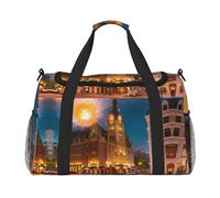 WZYCWB Sac de voyage de fitness imprimé fleur et arbre. Parfait pour l'entraînement de yoga, les courts voyages et l'équipement de natation., Rue rouge ardente, Taille unique