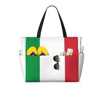 WZYCWB Sac de voyage de plage imprimé drapeau italien pour la natation et le fitness/shopping au supermarché/vacances à la mer