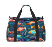 WZYCWB Sac de voyage en alpaga pour avatar, sac de week-end, sac de fitness, yoga, adapté pour le fitness et d'autres scénarios, Poisson de récif sous-marin, Taille unique