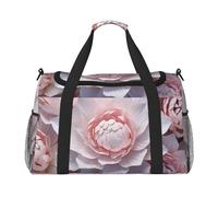 WZYCWB Sac de voyage imprimé avec des fleurs dansant avec des baleines. Parfait pour l'entraînement de yoga, les courts voyages et les équipements de natation., Texture florale, TAILLE UNIQUE
