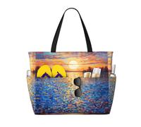 WZYCWB Sac de voyage imprimé coucher de soleil chaud pour la natation et le fitness, le shopping, les vacances à la mer