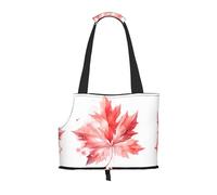 WZYCWB Sac de voyage léger en forme de feuille d'érable rouge pour chats et sac à bandoulière respirant pour petit chien pour un transport facile
