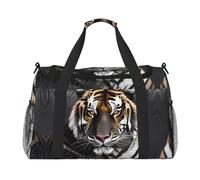 WZYCWB Sac de voyage portable chat et papillon Sac de week-end Sac de fitness Sac de yoga adapté pour le fitness et d'autres scénarios, Tigre au repos, Taille unique