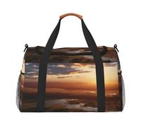 WZYCWB Sac de voyage portable motif chiot sac de week-end sac de fitness sac de yoga adapté pour le fitness et d'autres scénarios, Coucher de soleil des prairies, Taille unique