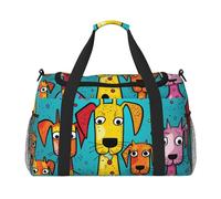 WZYCWB Sac de voyage portable motif fruits de la passion, sac de week-end, sac de fitness, yoga, adapté pour le fitness et d'autres scénarios, Chien tacheté, Taille unique
