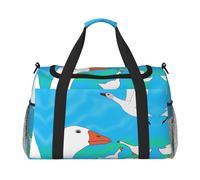 WZYCWB Sac de voyage portable pour le week-end, le fitness, le yoga, le fitness et d'autres scénarios, Happy White Goose, Taille unique