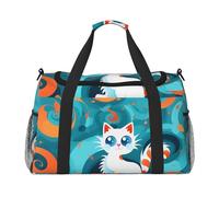 WZYCWB Sac de voyage portable pour le week-end, le fitness, le yoga, le fitness et d'autres scénarios, Showy Kitty, Taille unique