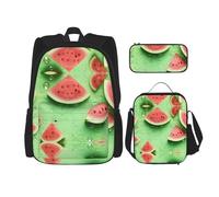 WZYCWB Sac d'école + trousse + sac à déjeuner - Convient pour les trajets quotidiens