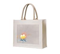 WZYCWB Sac fourre-tout en toile imprimée tridimensionnelle avec fleur jaune glorieuse en fleurs, adapté pour les voyages, le travail, le fitness, le camping et la plage