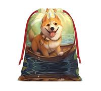 WZYCWB Sacs cadeaux amusants imprimés Shiba Inu S - Parfait pour les mariages, Noël, les anniversaires et les fêtes - S - L
