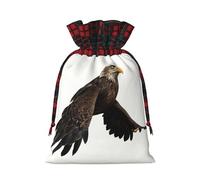 WZYCWB Sacs cadeaux de Noël avec cordon de serrage Motif aigle Soaring Eagle 21 x 30 cm