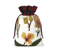 WZYCWB Sacs cadeaux de Noël avec cordon de serrage Motif fleurs étranges 21 x 30 cm