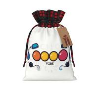 WZYCWB Sacs cadeaux de Noël avec logo d'ambiance pour décorations de fête de Noël, 21 x 30 cm, sacs cadeaux en toile de jute avec cordon de serrage