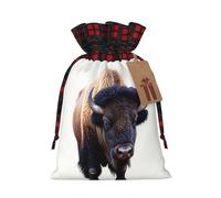 WZYCWB Sacs cadeaux de Noël debout en toile de jute avec cordon de serrage - 21 x 30 cm